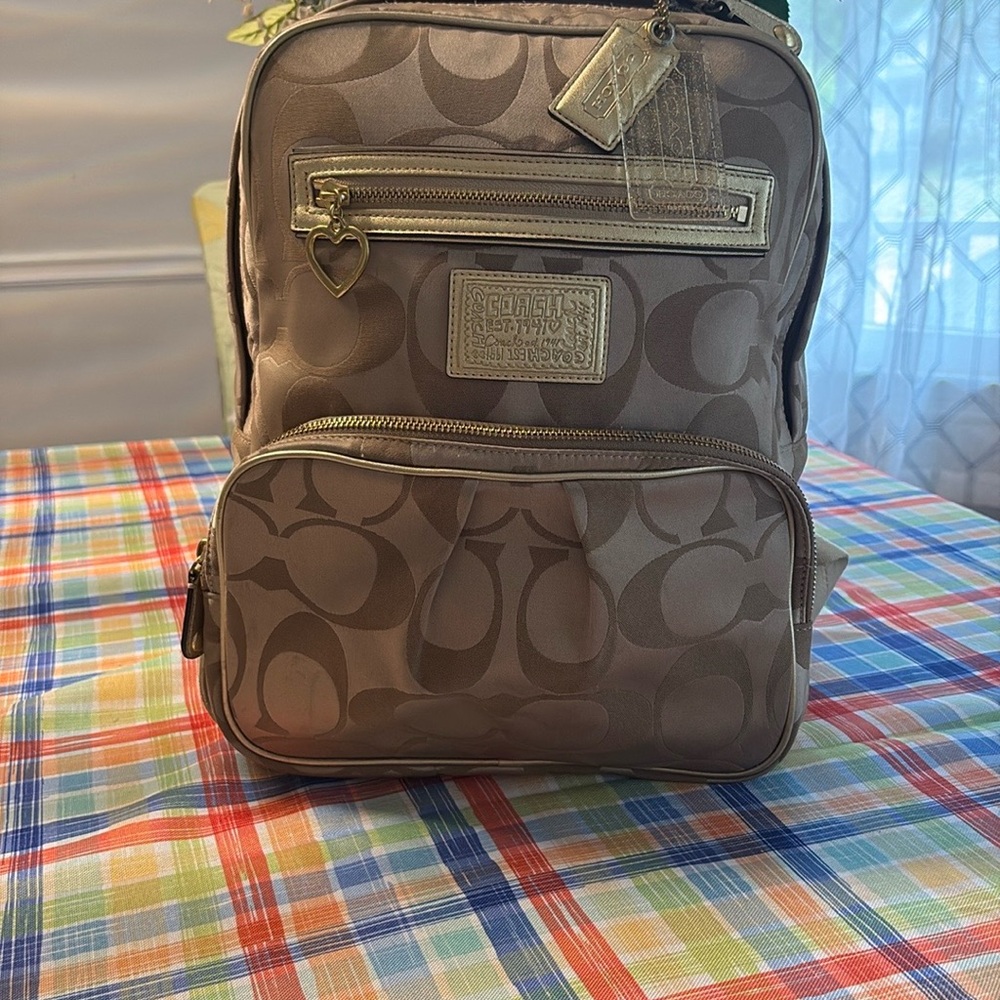 Coach Purple Interior Leather Patch Handbag